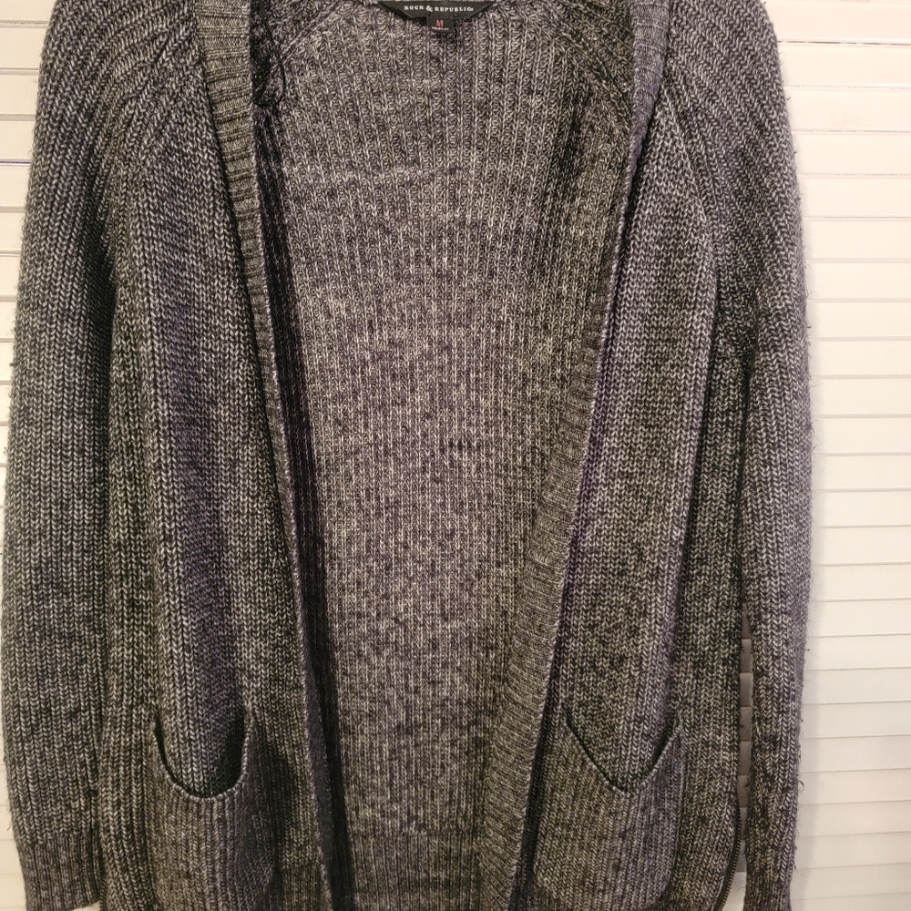 Rock & Republic cardigan with zip detail